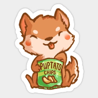 Puptato chips Sticker